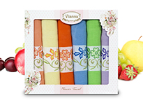 Набор кухонных полотенец Vianna Flower Towel (45x65 - 6 шт) - 8056-14