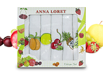 Набор кухонных полотенец Anna Loret (40x60 - 6 шт) - 8058-04