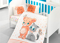 КПБ Victoria baby Ясли Ранфорс Mouse and Cat - 1133-05
