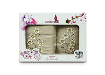 Комплект полотенец Cottonist 3D Kadife в коробке - 8414-14