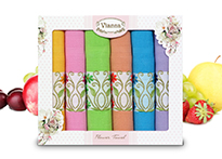 Набор кухонных полотенец Vianna Flower Towel (45x65 - 6 шт) - 8056-10