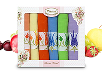 Набор кухонных полотенец Vianna Flower Towel (45x65 - 6 шт) - 8056-01