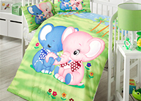 КПБ Victoria baby Ясли Ранфорс Elephant - 1133-03